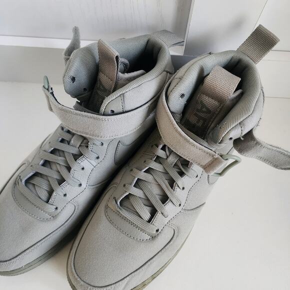 Nike Air Force 1 Mid '07 Canvas Shoes Men's Size 11 Dark Stucco Green Sneakers - Picture 10 of 12